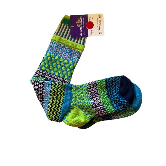 NWT Water Lily Knee Socks Womens S/M  Made In USA Eco-Friendly Cotton Blend Mis - Picture 1 of 5